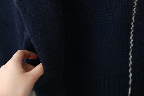 画像11: SALE30%OFF!! リスジャガードジップカーディガン (NV) (11)