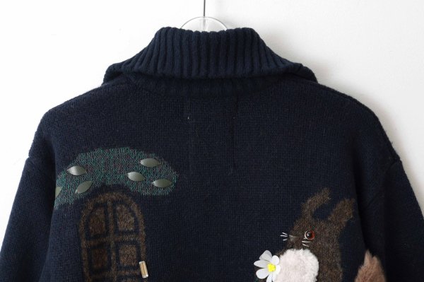 画像13: SALE30%OFF!! リスジャガードジップカーディガン (NV) (13)