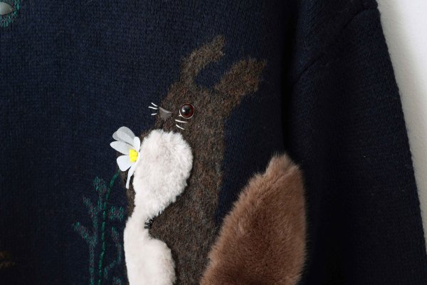 画像15: SALE30%OFF!! リスジャガードジップカーディガン (NV) (15)