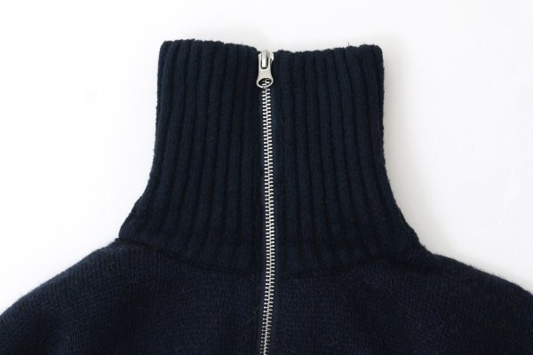 画像6: SALE30%OFF!! リスジャガードジップカーディガン (NV) (6)