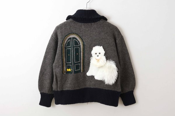 画像2: SALE30%OFF!! イヌジャガードジップカーディガン (GY) (2)
