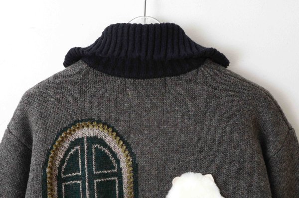 画像13: SALE30%OFF!! イヌジャガードジップカーディガン (GY) (13)