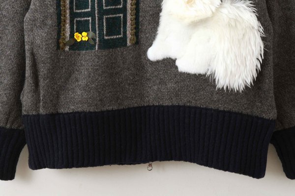 画像17: SALE30%OFF!! イヌジャガードジップカーディガン (GY) (17)