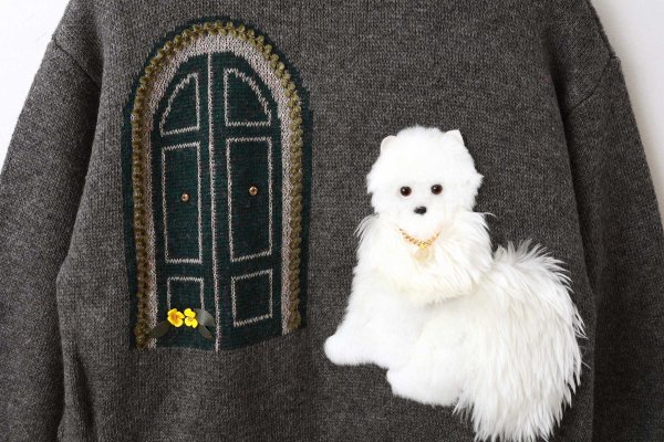 画像14: SALE30%OFF!! イヌジャガードジップカーディガン (GY) (14)