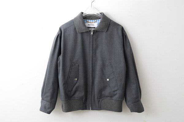 画像2: リバーシブルウィングトップウールブルゾン (GY) (2)