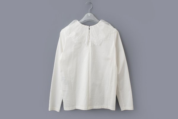 画像2: SALE!! レースカラーロングスリーブ (WH) (2)