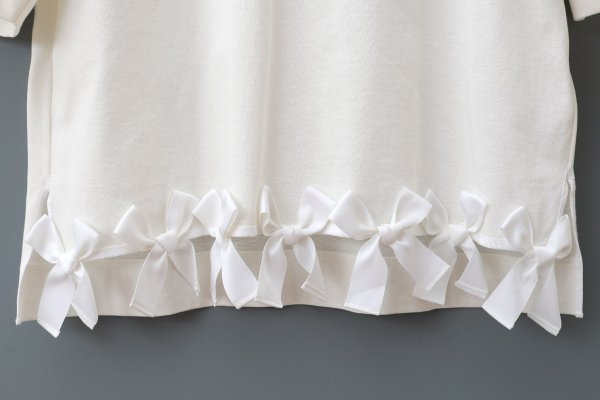 画像7: SALE50%OFF!! 裾リボンカットソー (WH) (7)