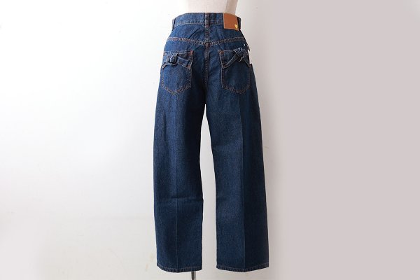 画像15: リボンデニムパンツ (NV) (15)