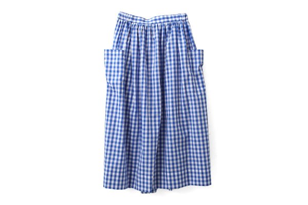 画像1: 3 ET DEMI original gingham check skirt (BL) (1)