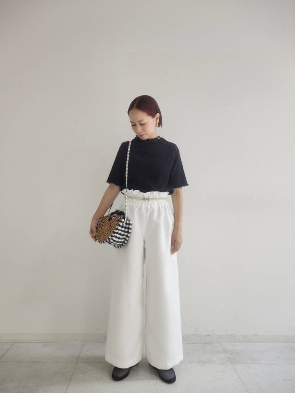 画像10: 3 ET DEMI original キルティングマトラッセジャガード ウエストシャーリングパンツ (WH) (10)