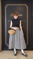 画像11: 3 ET DEMI original gingham check skirt (BK) (11)
