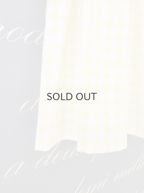 画像3: 別注!! ギンガムチェック・ギャザーロングスカート （YW/WH) (3)