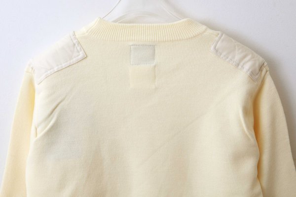 画像11: ノンダウン ミリタリー クルーネック ニット (TAION-KN100PML-1:WH) (11)