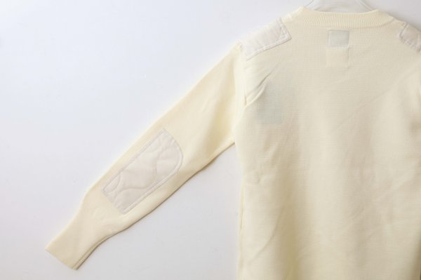 画像14: ノンダウン ミリタリー クルーネック ニット (TAION-KN100PML-1:WH) (14)