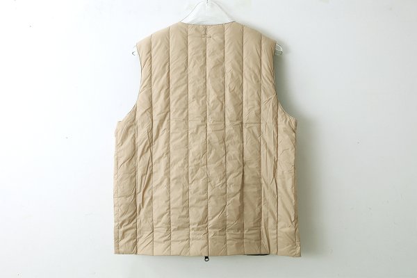 画像2: JPSP チャイナボタン ダウンベスト (TAION-V01JS:BG×BK) (2)