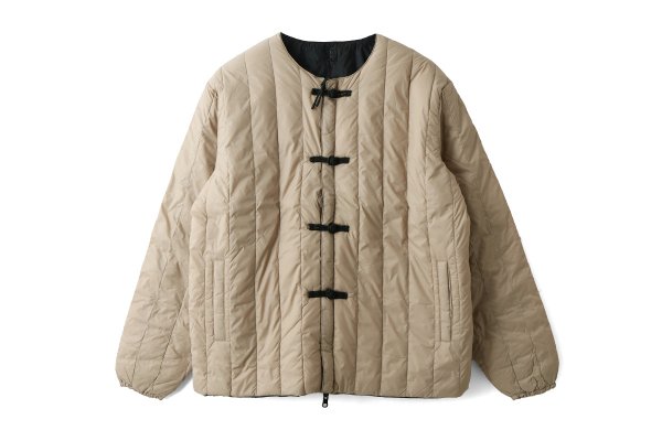 画像1: JPSP チャイナボタン ダウンジャケット (TAION-JK01JS:BG×BK) (1)