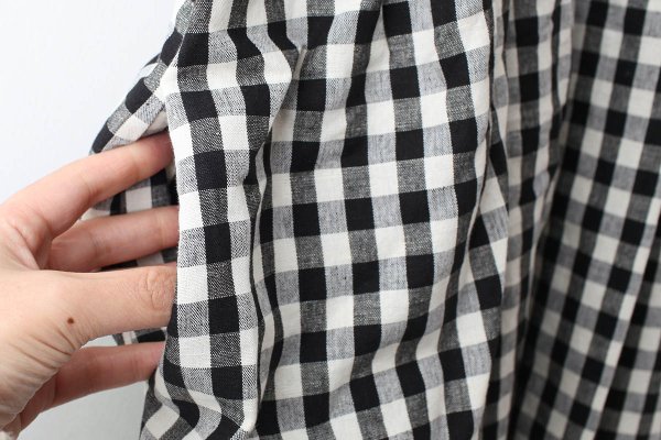 画像6: ギンガムチェック Vネックドレス (6)