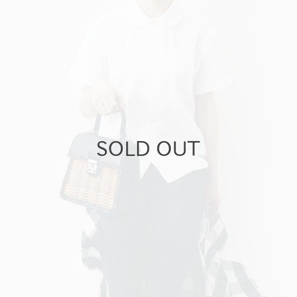 画像20: ポケット付き丸襟半袖ブラウス (WH) (20)