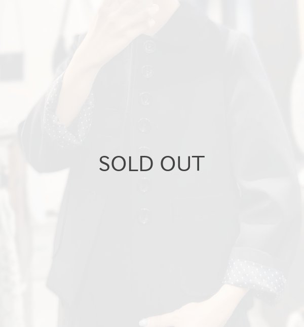 画像30: ウールギャバ 丸襟ジャケット (NV) (30)