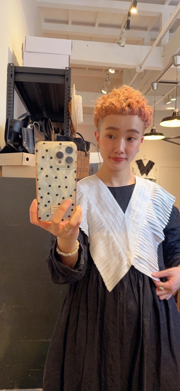 画像14: Khadi Silk Tuck Ruffle Collar (C.BR) (14)