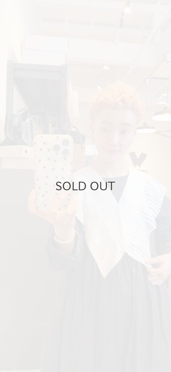 画像16: Khadi Silk Tuck Ruffle Collar (WH) (16)