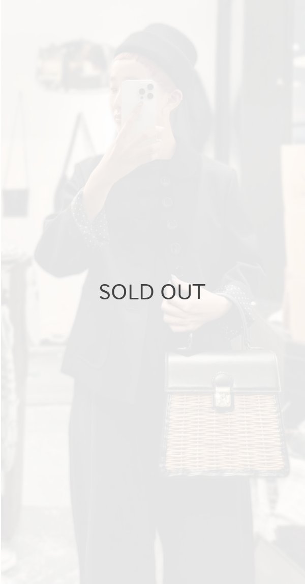 画像30: ウールギャバ 丸襟ジャケット (BK) (30)