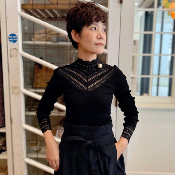 画像11: Silk t-shirt 5023 (BK) (11)