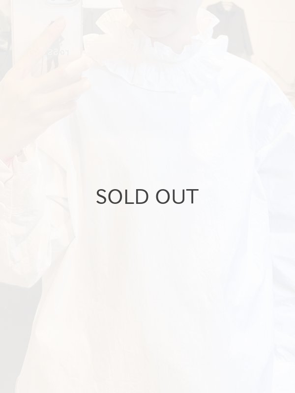 画像24: ワッシャータイプライター フリルカラーシャツ (WH) (24)