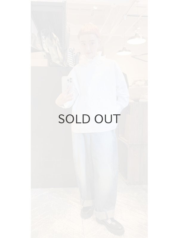 画像23: ワッシャータイプライター フリルカラーシャツ (WH) (23)