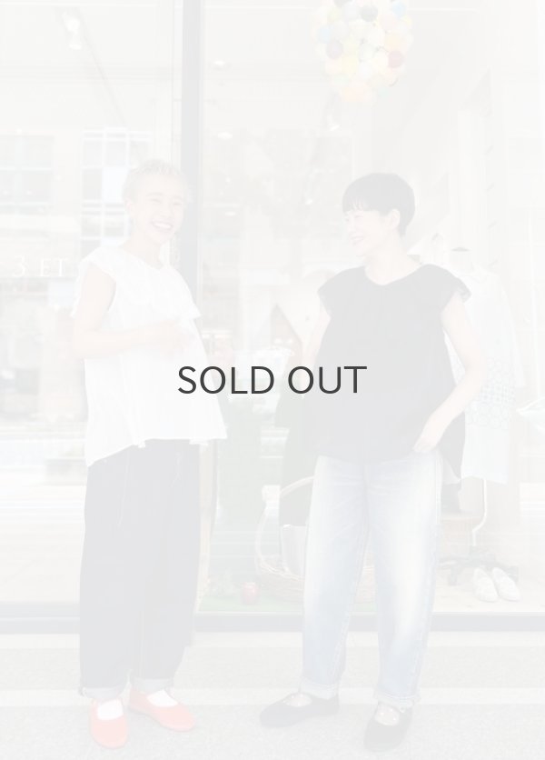 画像16: 80ボイルレース ケープカラーノースリーブブラウス (WH) (16)