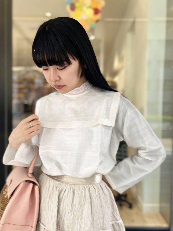 画像19: Khadi Silk Back Button Sailor Blouse (RV) (19)