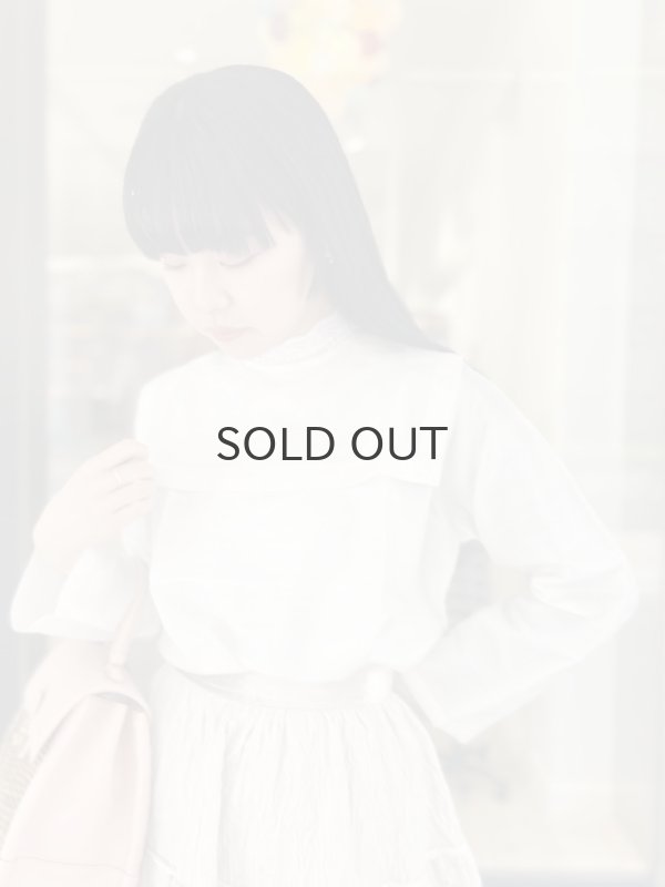 画像17: Khadi Silk Polka dots Print Back Button Sailor Blouse (DBL) (17)