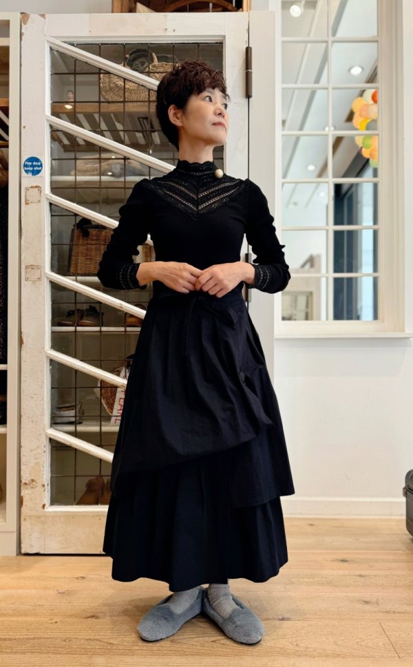 画像12: Silk t-shirt 5023 (BK) (12)