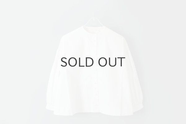 画像2: II TEN KI 高密度サテン 長袖ブラウス (WH) (2)