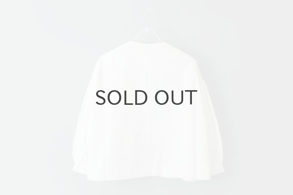 画像3: II TEN KI 高密度サテン 長袖ブラウス (WH) (3)