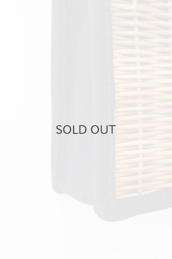 画像7: キャンバス・カゴ袋ハンド (BK) (7)