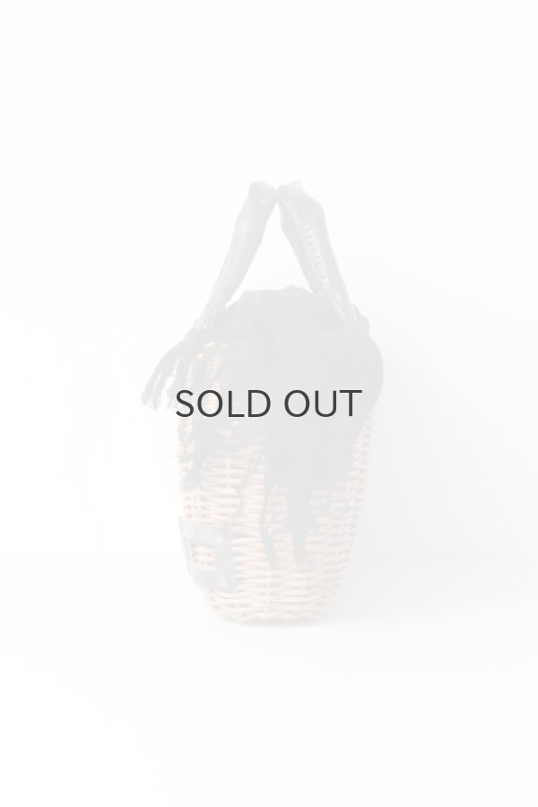 画像4: ブライドル・トート・バスケット・レザーハンドル (麻かぶせ/BK) (4)