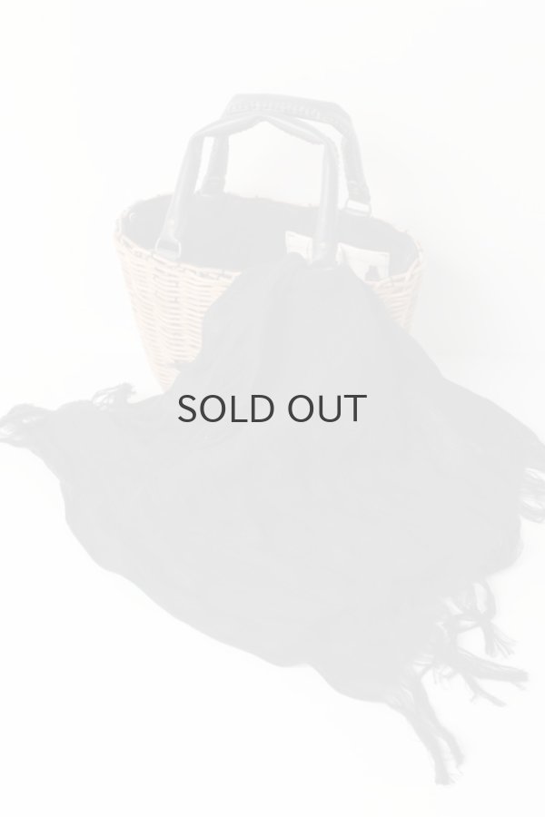 画像15: ブライドル・トート・バスケット・レザーハンドル (麻かぶせ/BK) (15)