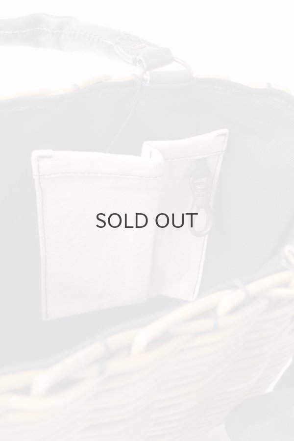 画像12: ブライドル・トート・バスケット・レザーハンドル (麻かぶせ/BK) (12)