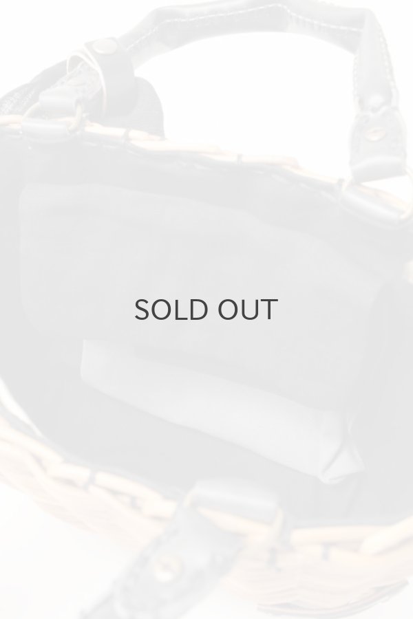 画像13: ブライドル・トート・バスケット・レザーハンドル (麻かぶせ/BK) (13)