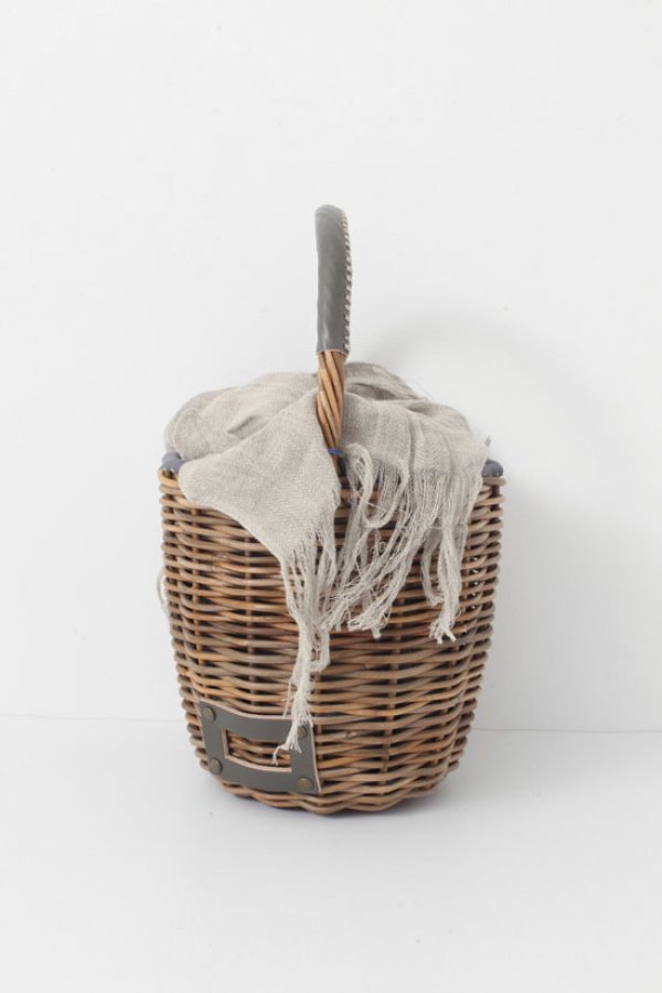 画像3: バケツ M バスケット リネンかぶせ (GY) (3)