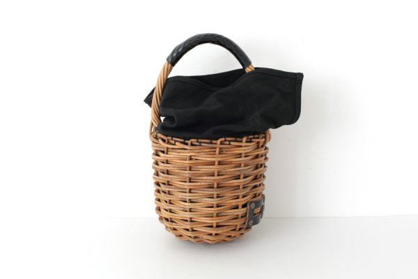 画像2: ブライドル ウィング ラウンド バスケット (BK) (2)