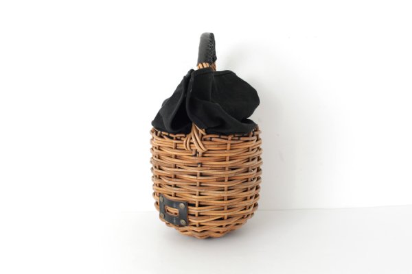 画像5: ブライドル ウィング ラウンド バスケット (BK) (5)