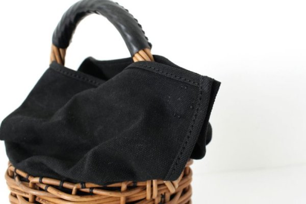 画像6: ブライドル ウィング ラウンド バスケット (BK) (6)