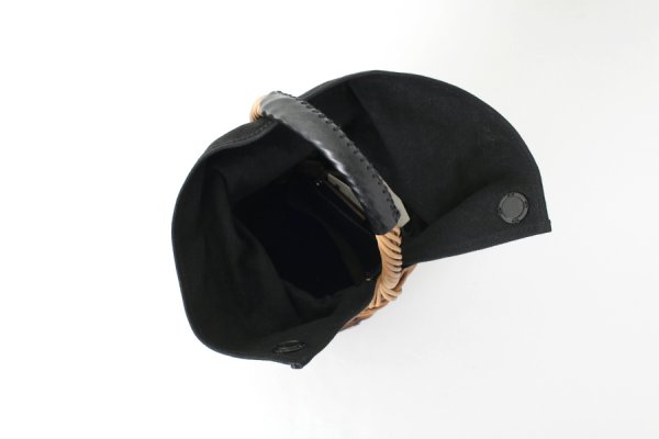 画像12: ブライドル ウィング ラウンド バスケット (BK) (12)