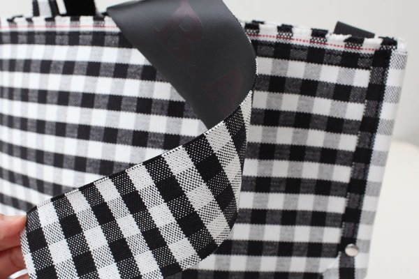 画像7: ギンガム・PVC・Y字トート (BK:16538) (7)