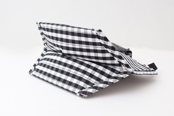 画像5: ギンガム・PVC・Y字トート (BK:16538) (5)