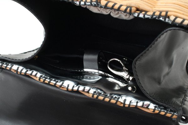 画像14: カーフ・ハンドバッグ M (BK/SV金具) (14)