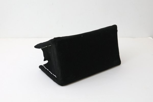 画像5: 別注!! キャンバス・ヨコナガトート (14521:BK×WHステッチ) (5)