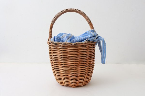 画像3: バケツ with ストライプボーダーレース (15570:BL) (3)